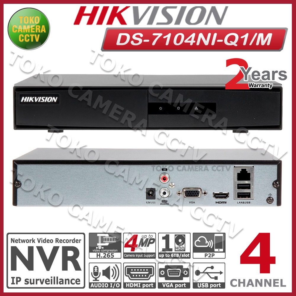 NVR HIKVISION 4 CHANNEL DS-7104NI-Q1/M NVR 4CH HIKVISION