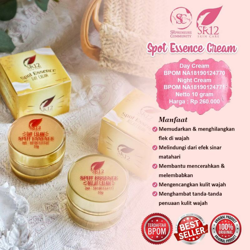 

Spot Essence Night Cream SR12 Terdaftar BPOM