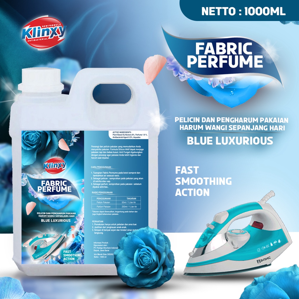 Klinxy Pelicin dan Pengharum Pelembut Pakaian Setrika 1 Liter