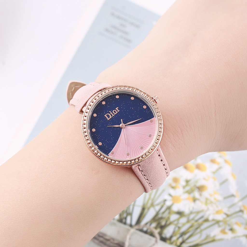 Berlian imitasi Quartz Watch Mode Belt Perhiasan Starry Virgin Table Jam Tangan Wanita J66