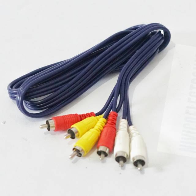 Kabel RCA 3-3 kabel biru 1.5m