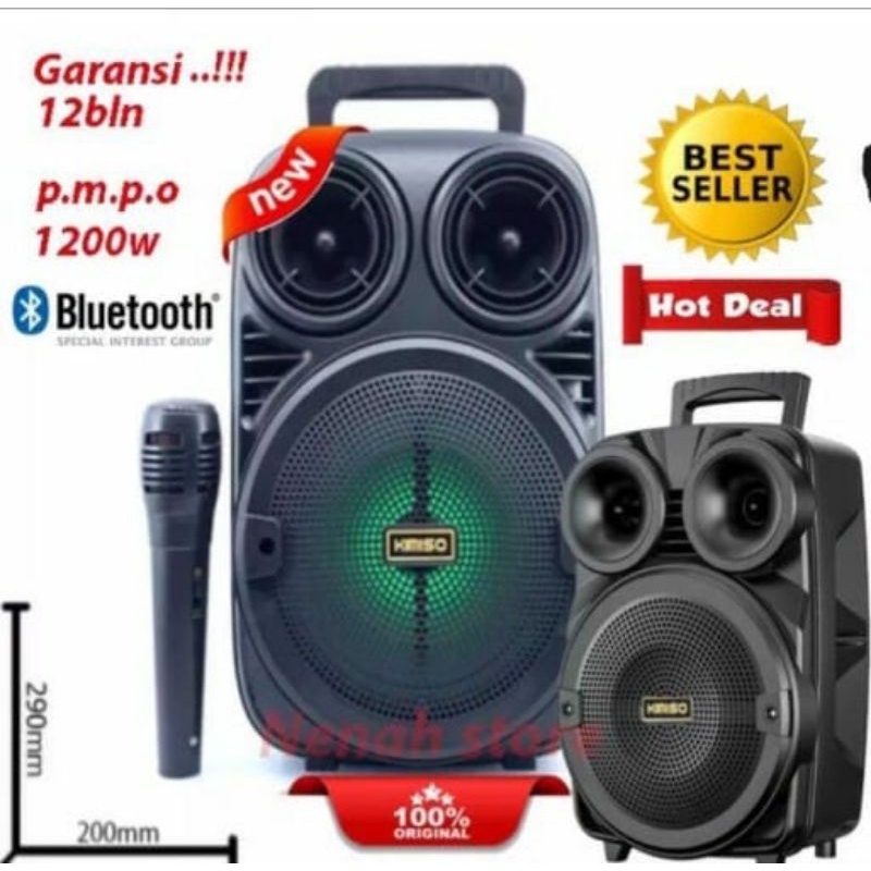 Speaker bluetooth Kimiso 6.5 Subwoofer aktif Speaker KM-3381/3381 Super Basss