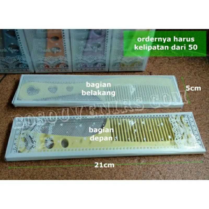 SOUVENIR MURAH SOUVENIR PERNIKAHAN SOUVENIR SISIR PLASTIK KEMAS MIKA