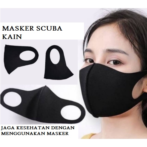 Satu7an MA-01-SCUBA Masker Scuba Dewasa Kain Polos Masker Korea Masker Wajah Pelindung Anti Polusi