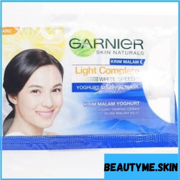 [BEAUTYME] Garnier Light Complete White Speed Day Cream  Night Cream Krim Malam Siang SUPER UV SPF 50+ Sunscreen  7ml (Sachet) (100% Original) [TERLARIS]