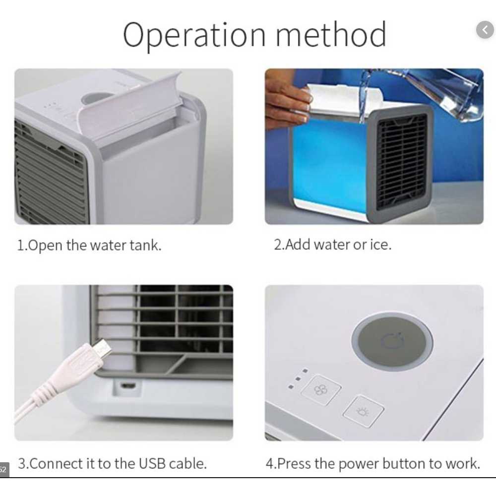 HUMI MINI AC PORTABLE AIR COOLER Air Cooler AC Mini Pendingin AC Portable Praktis Hemat Energi Mudah dibawa Kipas Cooler