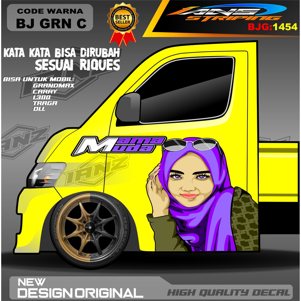 STIKER DECAL PINTU PICK UP  / DECAL PINTU TRAGA GRANMAX / STIKER MOBIL PICK UP