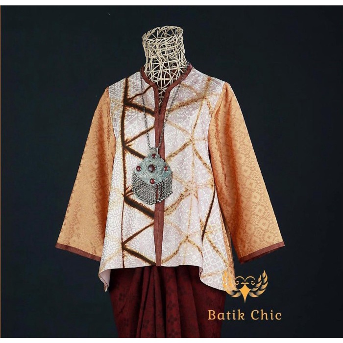 Blouse A Shibori By Batik Chic - Navy Wanita