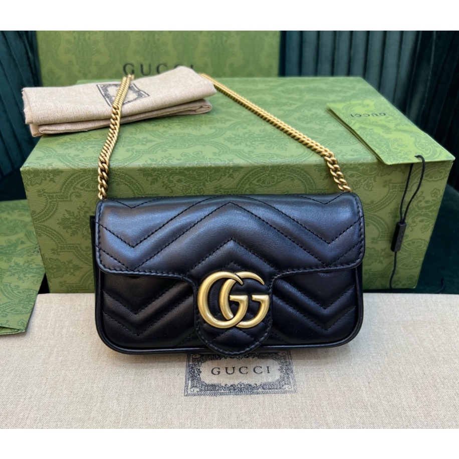 Tas wanita mini Gucci 476433 tas bahu rantai