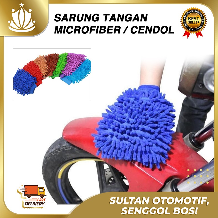 SARUNG TANGAN CENDOL microfiber Serbaguna Detailing Cuci Mobil Motor