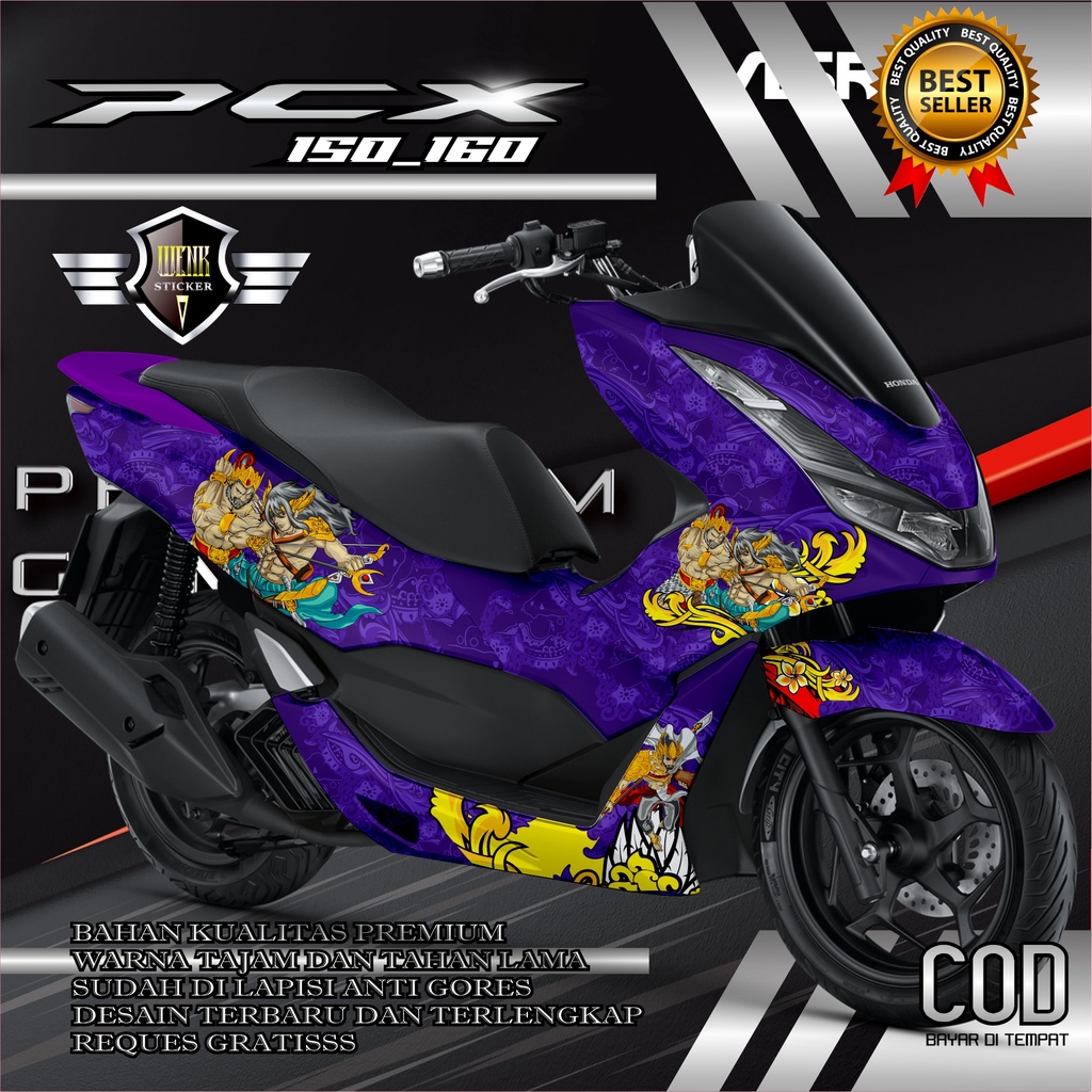 DECAL STICKER PCX 150_160 Desain MOTIF BALI TERLARIS