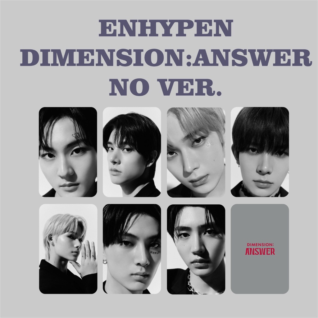 ENHYPEN DIMENSION : ANSWER (NO AND YET VER) PHOTOCARD