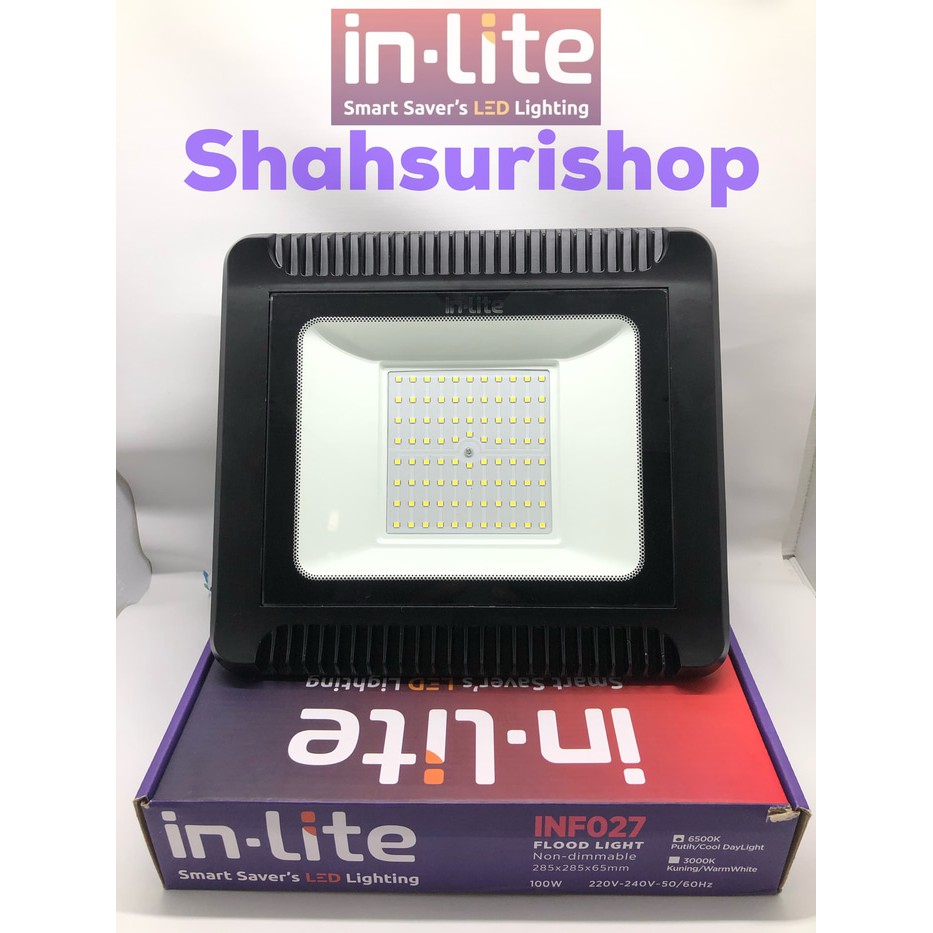 LAMPU SOROT LED INLITE IN-LITE 100w 100 W 100 WATT FLOODLIGHT INF027