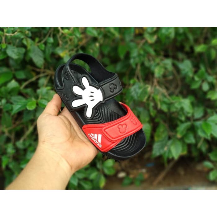 Sandal sendal sepatu anak Adidas Original anak unisex - 28- Hitam q1