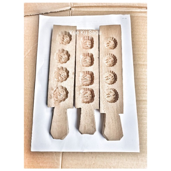 Cetakan Kue Ku Kayu Cetakan Kue Tok Kayu 4 Lubang