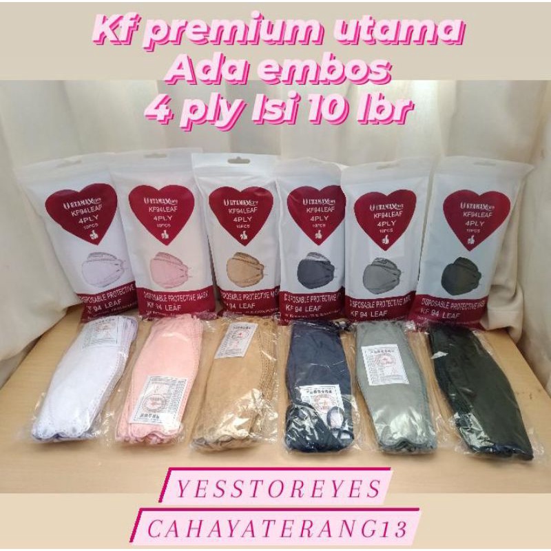 READY STOK KF94 MERK UTAMA KF 94 DAILY MASK ISI 10 LBR FACE MASK UTAMA EMBOS KF 4 PLY KEMASAN CLIP