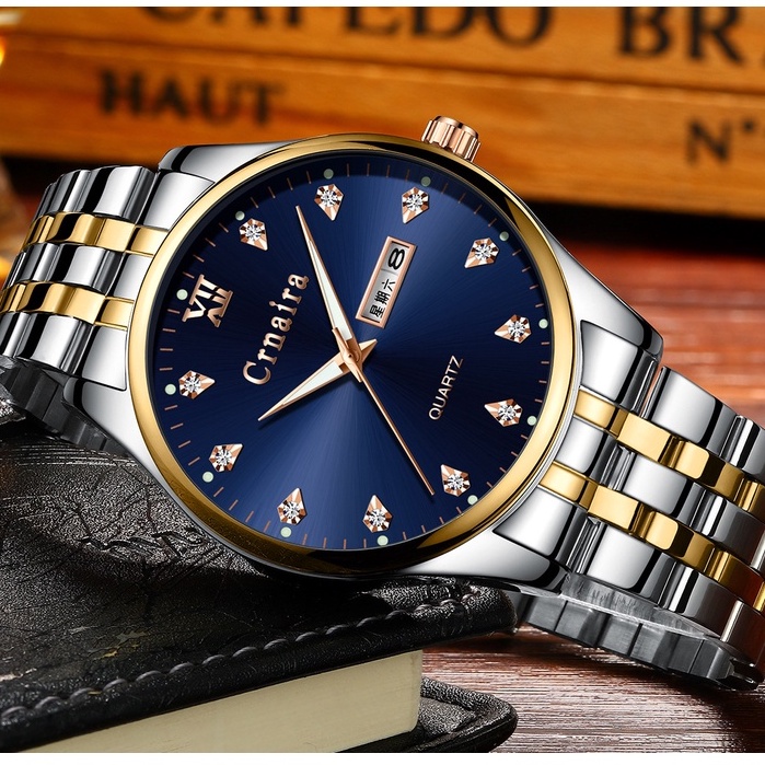 HOKI33 - [Bisa COD]✔Jam Tangan Pria JP-11 CRNAIRA 2 Tahan Air 100% Original/Jam Tangan Pria Strap Fu