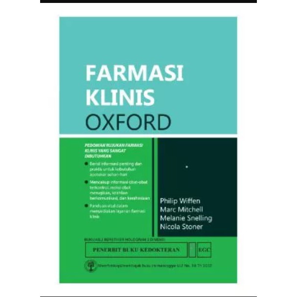 Buku ORI - Buku Farmasi Klinis Oxford Philip Wiffen EGC