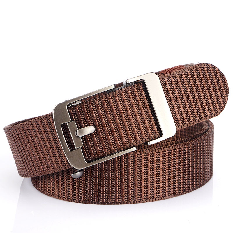 Ikat Pinggang Pria Canvas Nylon Belt Nylon Canvas Sabuk Pria Nylon Kepala Logam Besi