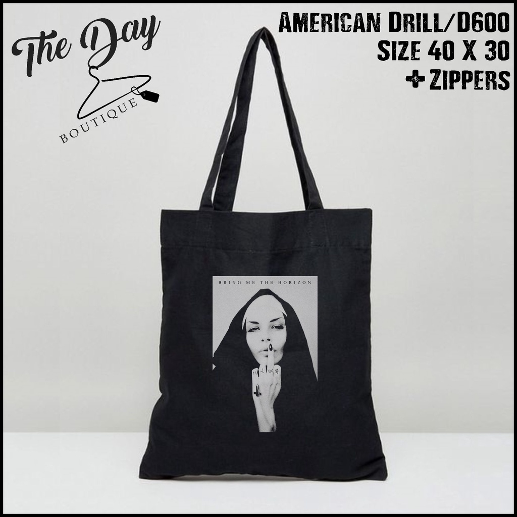 Tas Totebag BMTH Nun - Tas Kuliah Totebag Bring Me The Hoizon Nun