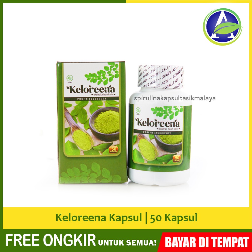 Keloreena 50 Kapsul 100% Ekstrak Daun Kelor Asli di Tasikmalaya - Bisa COD - Halal & Legal BPOM