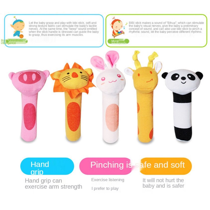 [ Baby cartoon animal rattle ring Toys For Children's baby Birthday Gifts ]