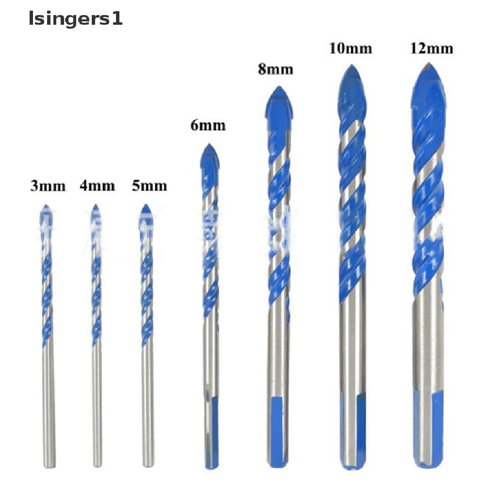 (lsingers1) 1pc Mata Bor Twist Spade Multifungsi 3mm Ke 12mm Warna Biru