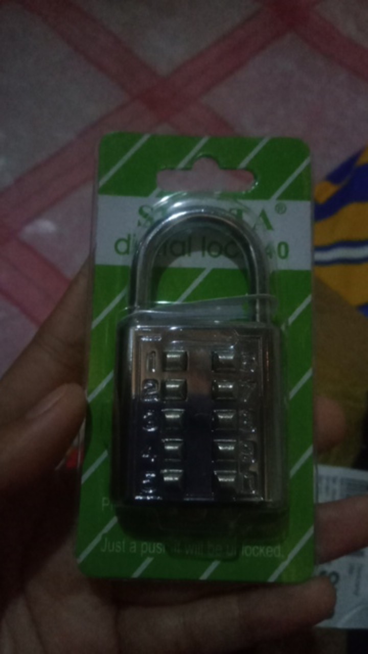 40mm Anti Maling Gembok Besi Silver Pin Digital Nomor Anti Maling 40mm 10 Digit Serbaguna Original