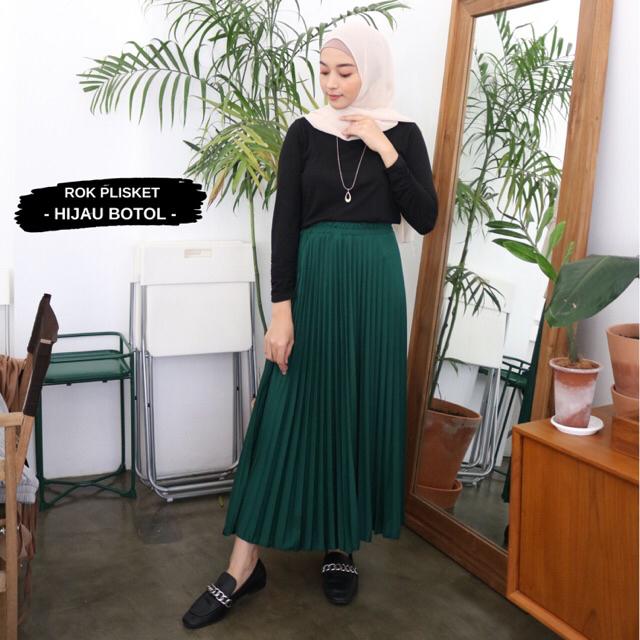 Rok Plisket Hijau Botol Cocok Dengan Baju Warna Apa Tips Rok Plisket Hijau Botol Cocok Dengan Baju Warna Apa Tips