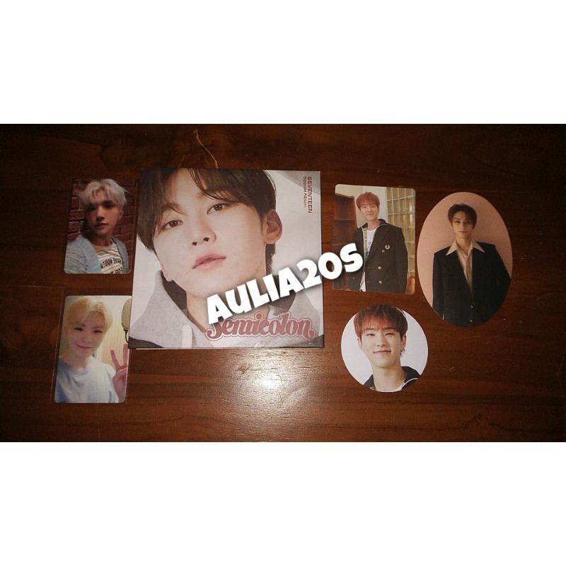 Seventeen Semicolon sharing album - pc woozi, oval jun, mini card hoshi, pc benefit yes24 joshua