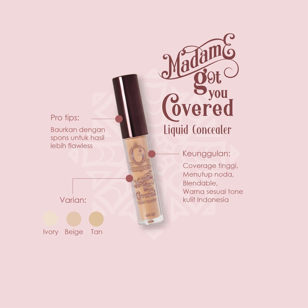 ☘️ CHAROZA ☘️ MADAME GIE Got You Covered Liquid Concealer 3gr