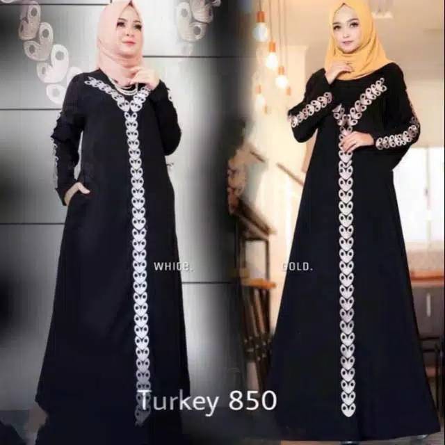 Lidya Exclusive Abaya bordir pesta abro Fashion Muslim