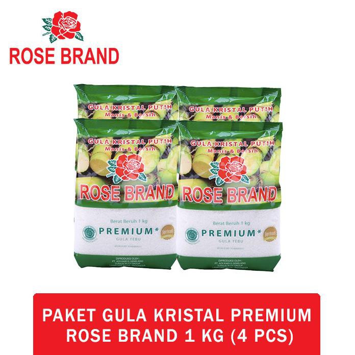 

BUNDLE GULA KRISTAL PREMIUM ROSE BRAND 1 KG (4 PCS)