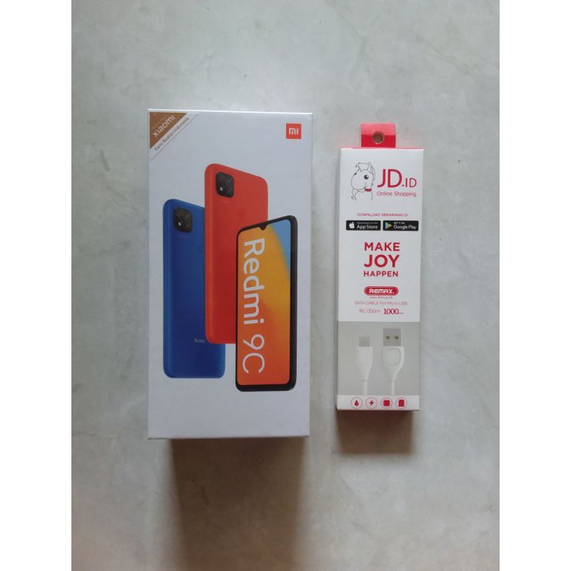 Redmi 9C Ram 3/32 Baru Segel Garansi Resmi+Bonus Kabel USB