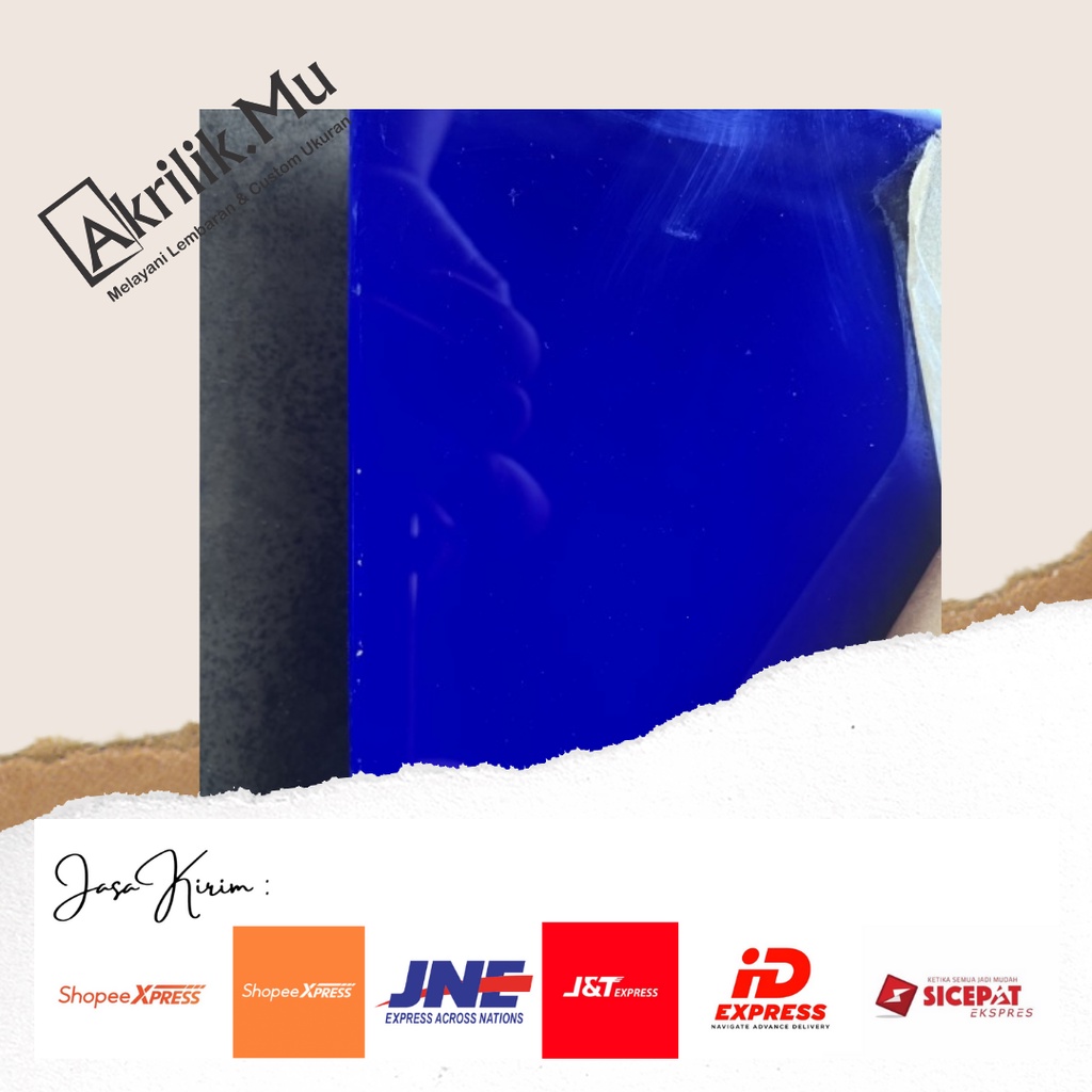Lembaran Akrilik Warna Biru A4, Akrilik sheet blue