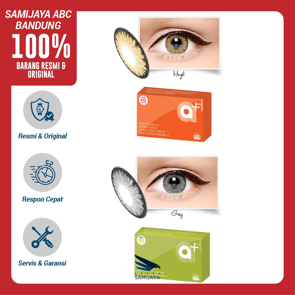 Softlens A+ PLUS Warna Color Bulanan Normal s/d Minus 8.00