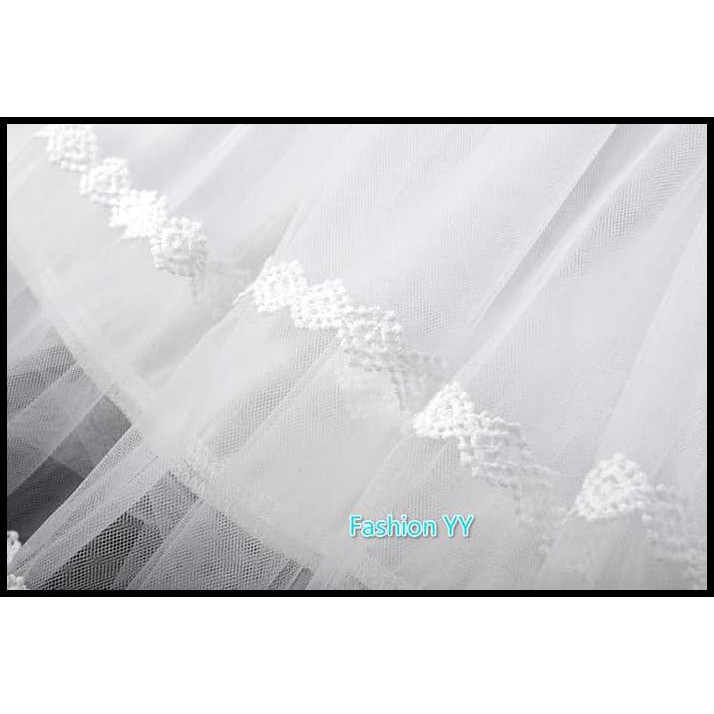 SS4J GAUN PESTA ANAK MEWAH PUTIH 4,6.8.10 TAHUN / BAJU PESTA ANAK PUTIH - 3-4 TAHUN, PUTIH MM13