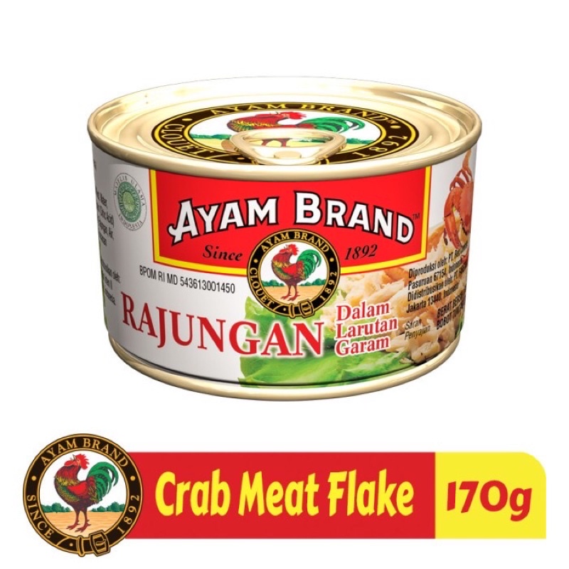 

AYAM BRAND CRABMEAT 170 GR KALENG DAGING KEPITING RAJUNGAN HALAL