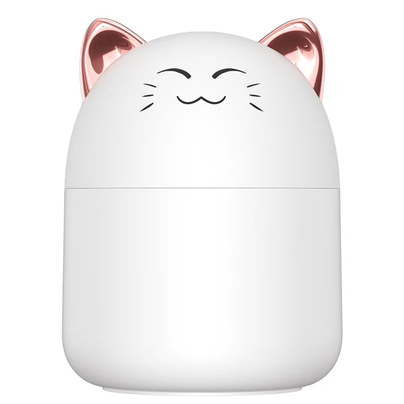 Diffuser  Aromatherapy 250 ml with 7 colour LED Lamp - Pelembab ruangan-250ML BB PUTIH