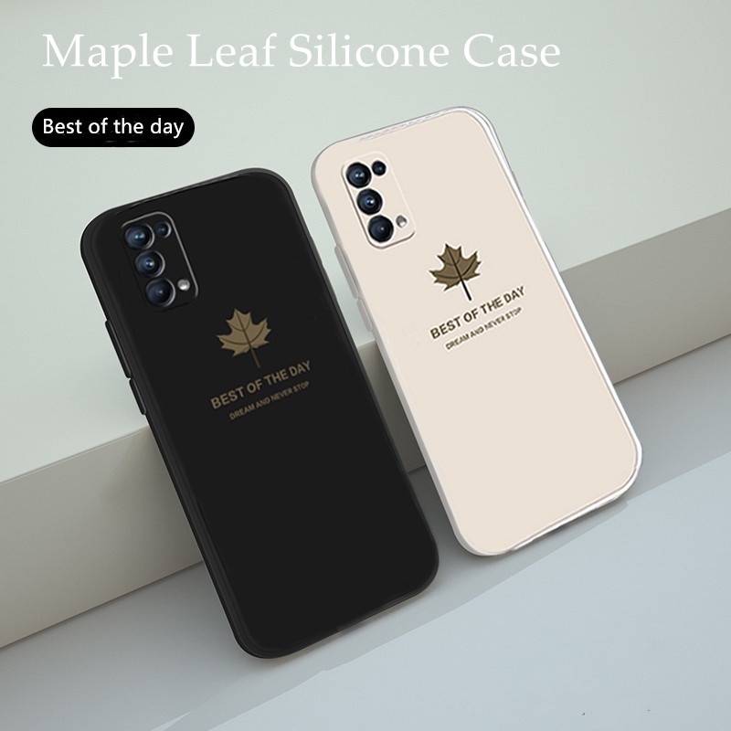 Case Motif Daun Maple Untuk OPPO Reno 6Z Reno 6 A16 A15S A15 A54 A94 A37 A59 A3S A5S A12 A7 A52 A9 Reno 5 4 3 2F