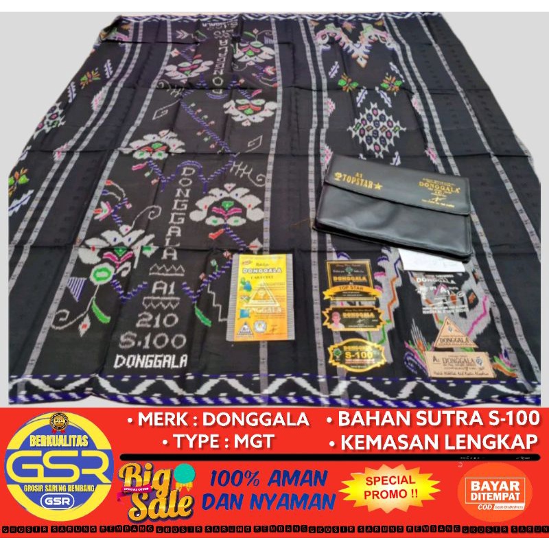 SARUNG DONGGALA MGT SUTRA S100 BERKUALITAS..