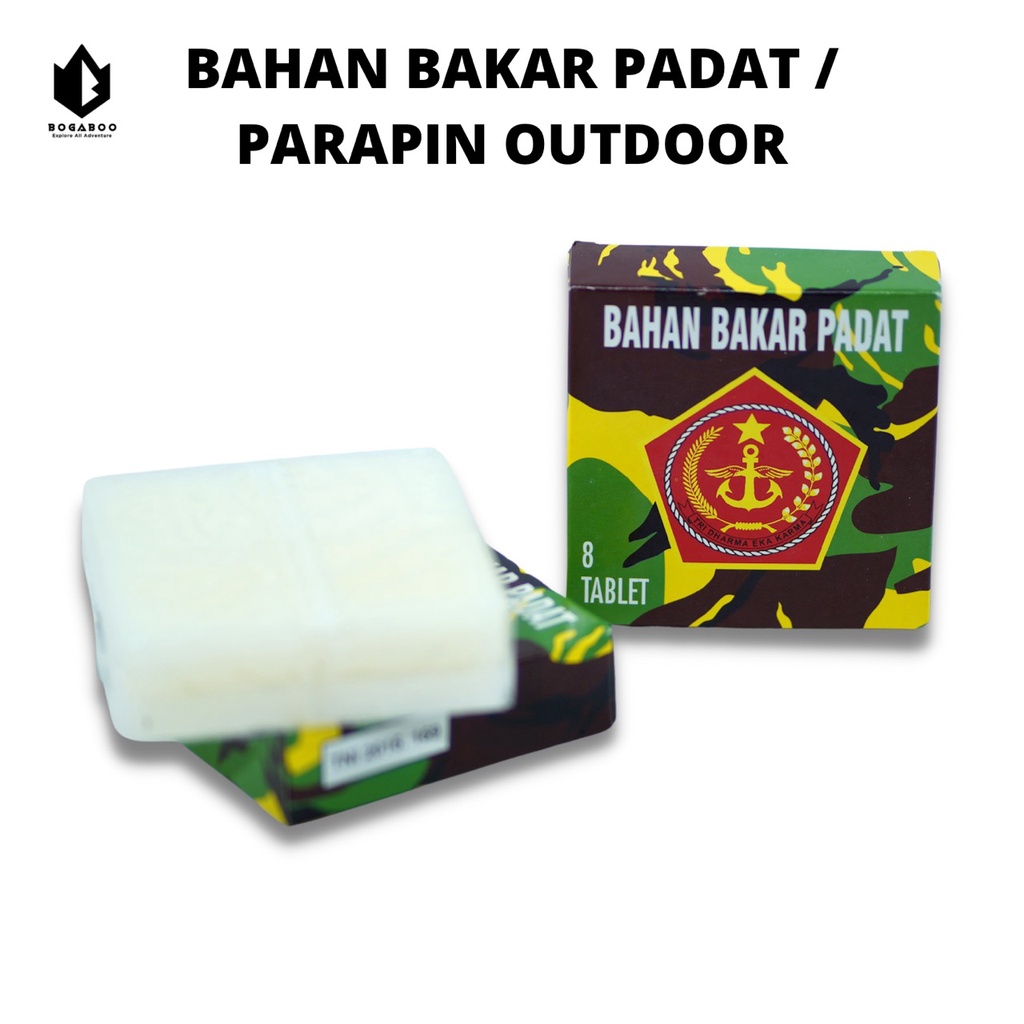 Bisa COD Paravin Bahan Bakar Padat - Parafin TNI Isi 8 Tablet - parapin - parapin - bahan bakar padat