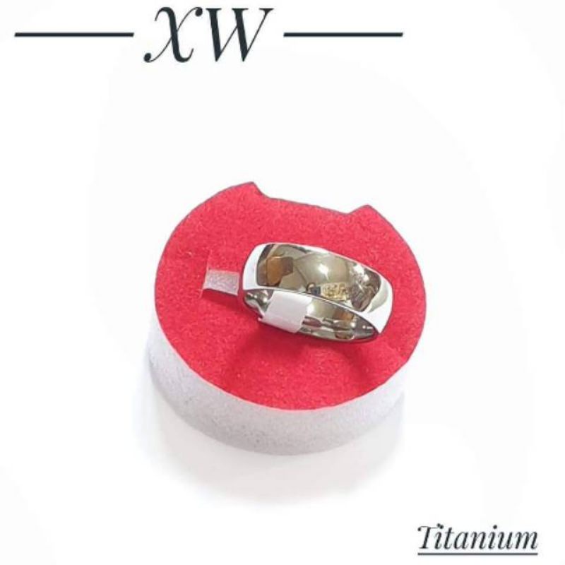 Cincin Titanium termurah Polos Gold/Silver CC632