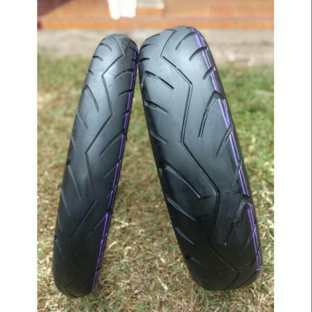 ban motor Vixion sepasang seken ban ukiran ban batik merk IRC uk 90/80-120/70 ring 17|
