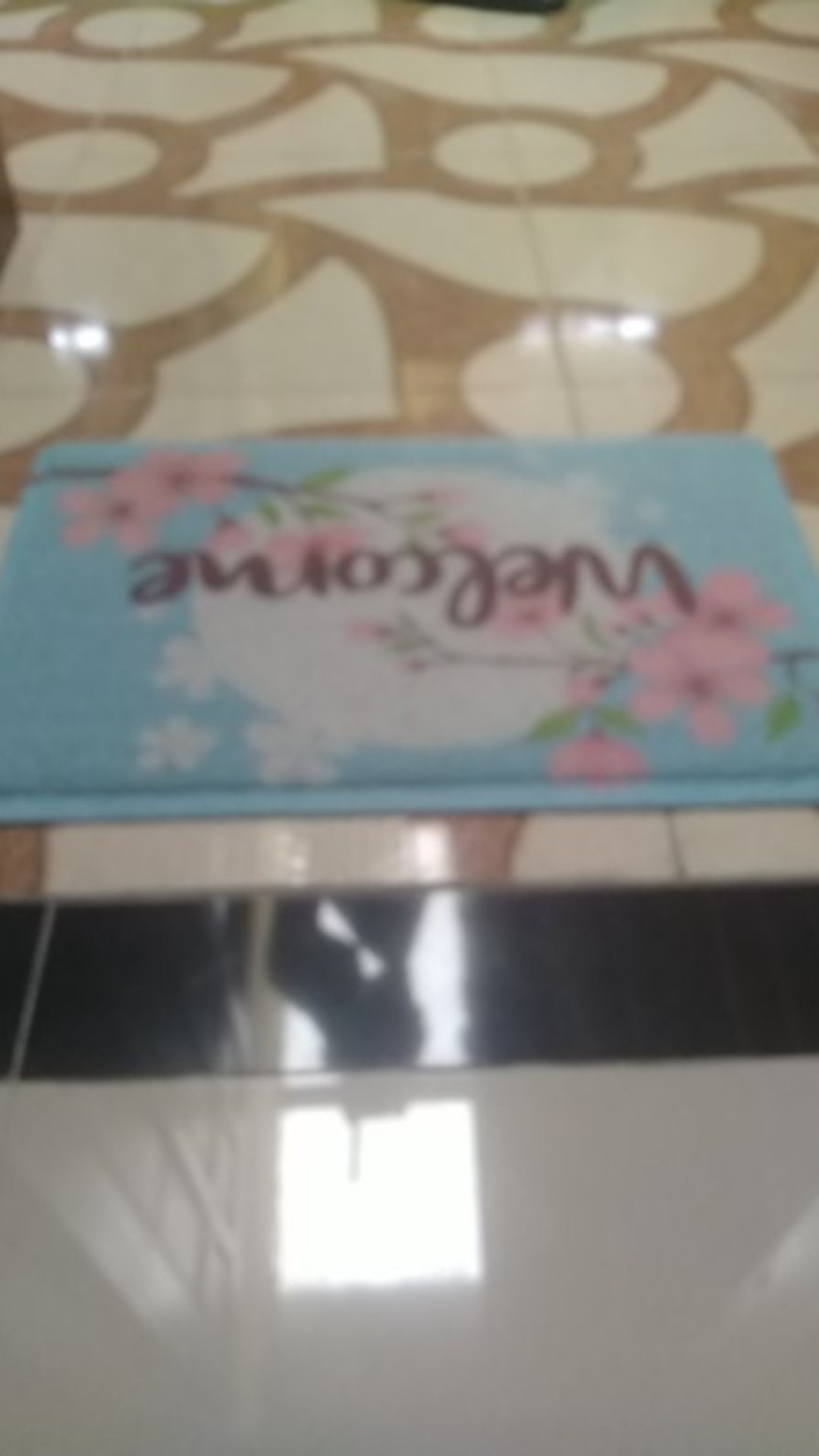Keset Welcome Murah Motif Bunga Sakura