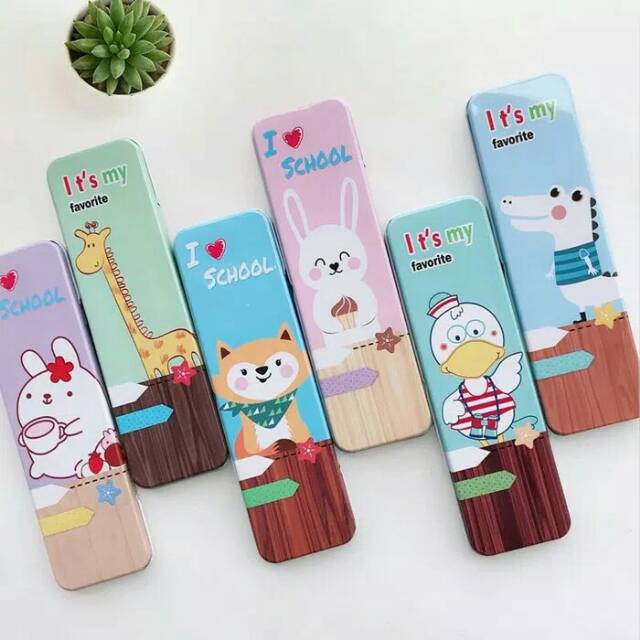 

Kotak Pensil Besi I Love School