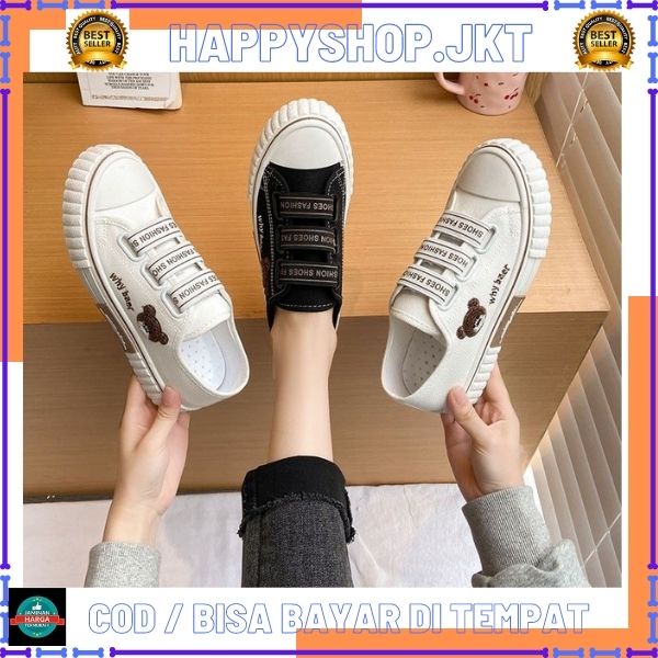 HS / Sepatu Sneaker Wanita Trendy 2021 Bahan Canvas Import 225