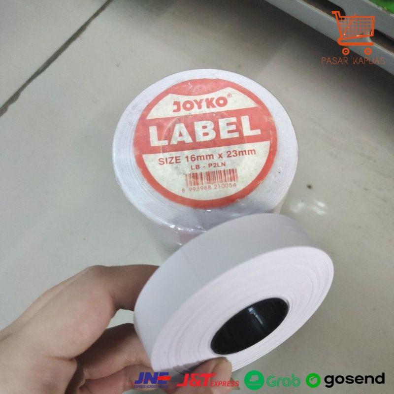 

[ COD ] joyko label tembak harga 2 line putih /isi kertas tempel harga joyko putih 2 baris 16mmx23mm LB-P2LN