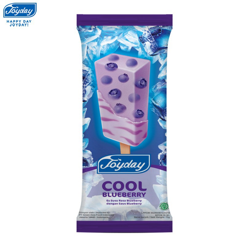 JOYDAY Ice Cream Cool Blueberry (1 karton = 45 pcs) (BANDUNG AREA ONLY)