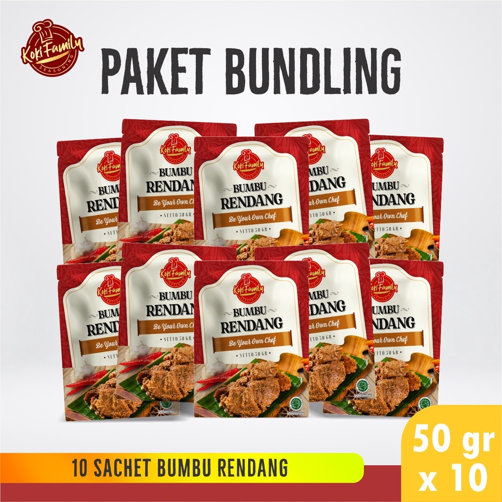 

Paket Bundling Koki Family Bumbu Instan Rendang 50Gr -10 Pcs